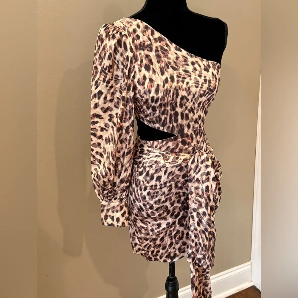 NWT Women’s HELLO MOLLY She’s the Moment leopard mini dress- Size XS/2 - Picture 4 of 10